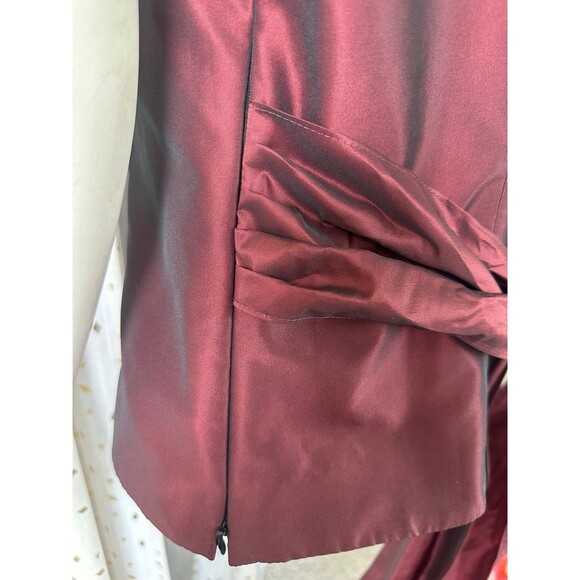 Ann Taylor Square Neck Iridescent Taffeta Tie Back Formal Style Lined Top 12 - Picture 4 of 5